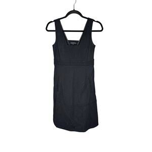 Theory Stretch Jersey Fit & Flare Sleeveless Tank Dress Black Size P (XS)